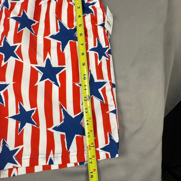 Mad Engine Mens Stars and Stripes Swim Trunks Red White Blue Patriotic Large NEW - Picture 6 of 6